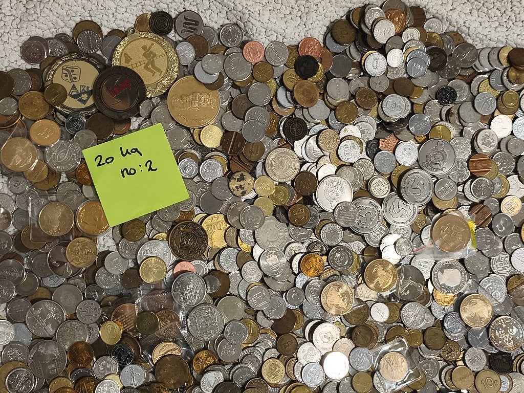 20 kg penningen, medailles, herdenkingsmunten, tokens etc, Ophalen of Verzenden, Overige materialen, Buitenland