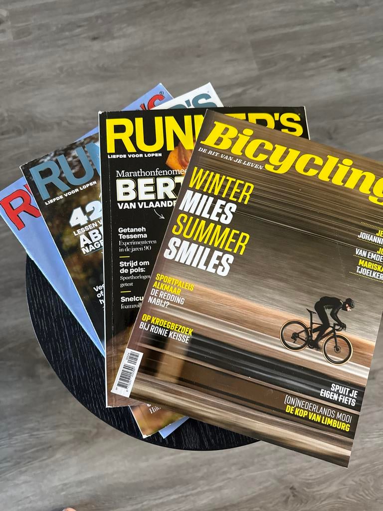 Diverse sporttijdschriften: Hardlopen en Fietsen, Boeken, Tijdschriften en Kranten, Ophalen of Verzenden, Zo goed als nieuw, Sport en Vrije tijd