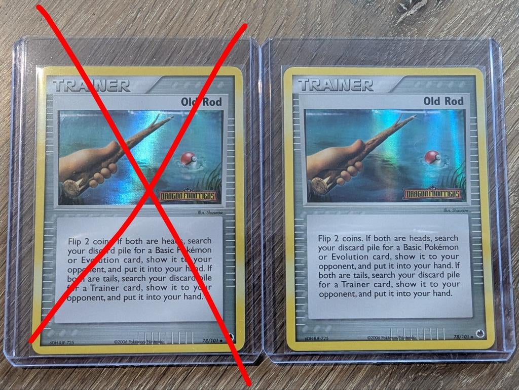 Old Rod uit EX Dragon Frontiers 78/101 Reversed Foil, Ophalen of Verzenden, Zo goed als nieuw, Losse kaart, Foil