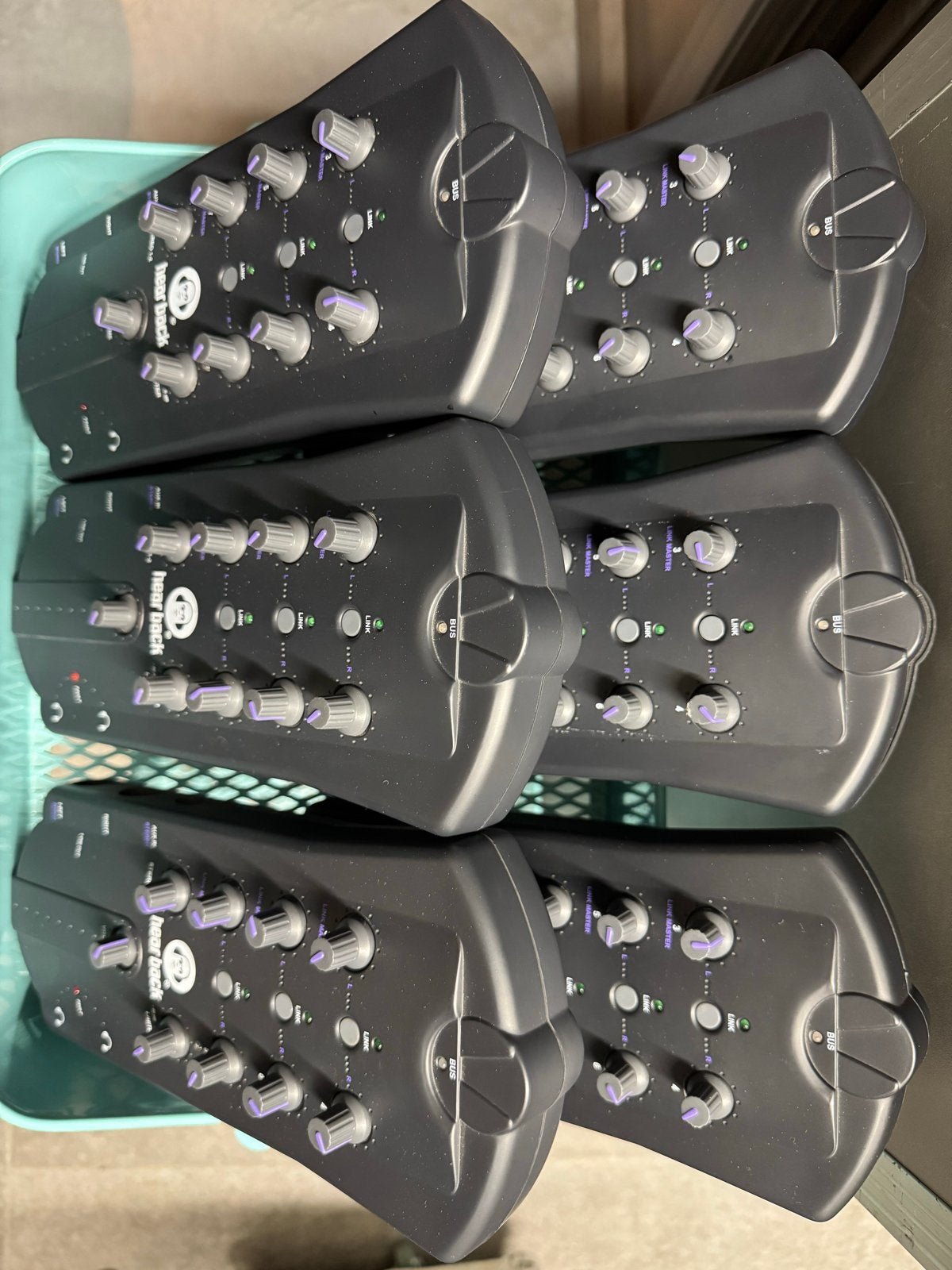Hear Back Personal Monitor Mixer Systeem met 6 mixers, Muziek en Instrumenten, Mengpanelen, Ophalen, Zo goed als nieuw, 5 tot 10 kanalen