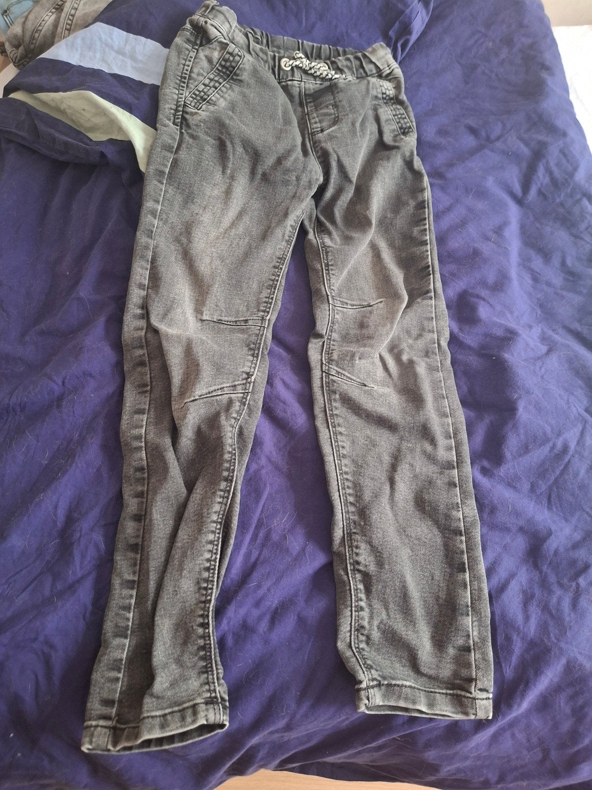 grijze spijkerbroek 122, Kinderen en Baby's, Ophalen of Verzenden, Gebruikt, Jongen, Broek