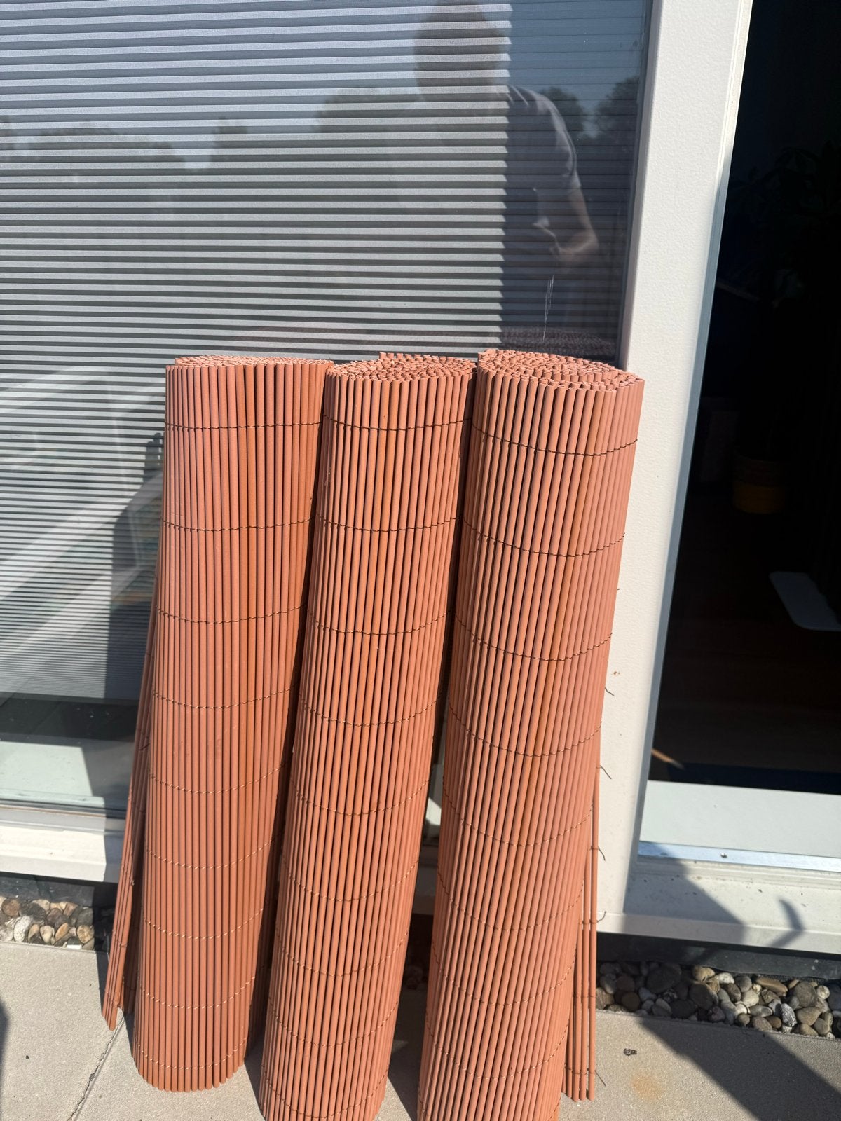 Konsta PVC Rolscherm Premium kunststof bruin, Tuin en Terras, Schuttingen, Ophalen, Kunststof, Minder dan 3 meter, Zo goed als nieuw