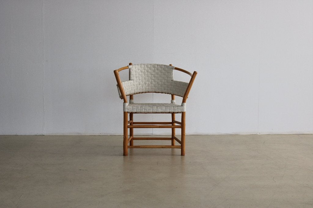 Vintage armchairs | stoelen | bamboe | deens, Huis en Inrichting, Stoelen, Gebruikt, Bruin, ., Ophalen of Verzenden