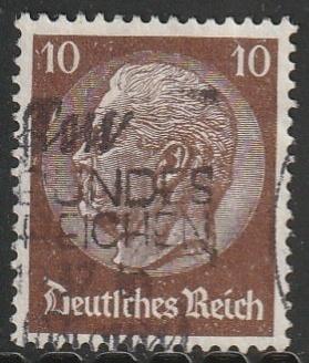 Rijk 1933 518x Hindenburg 10p, Gest, Postzegels en Munten, Postzegels | Europa | Duitsland, Ophalen of Verzenden, Overige periodes