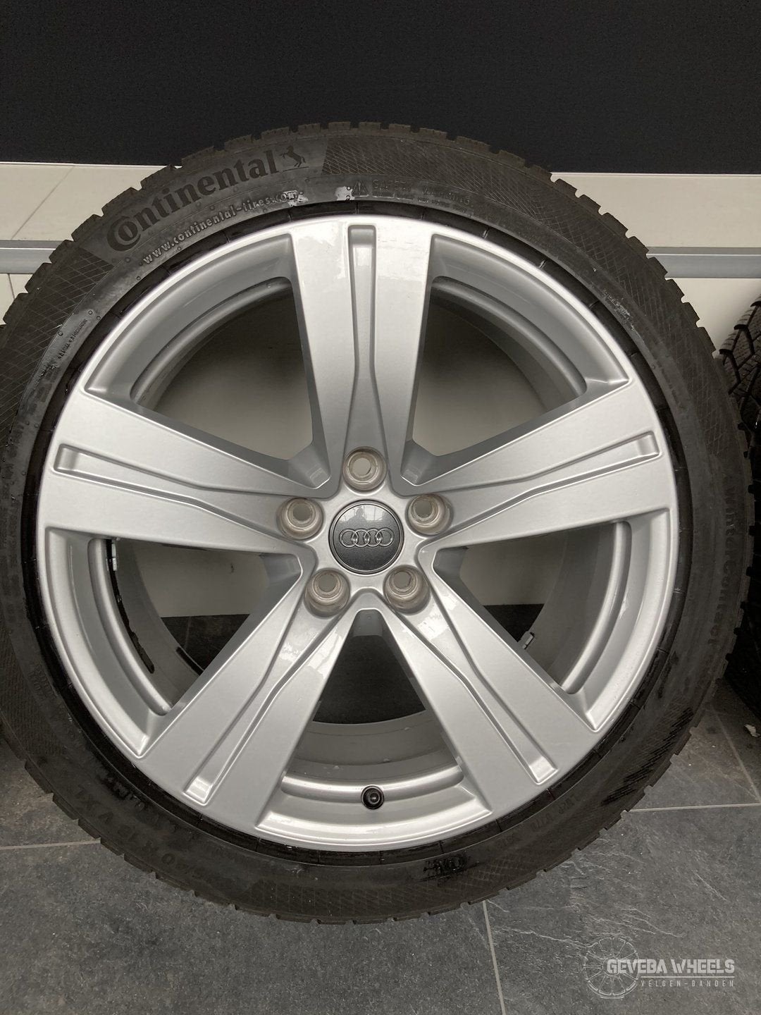 18” originele Audi A5 / S5 velgen + winterbanden 5x112, 18 inch, -, -, Banden en Velgen
