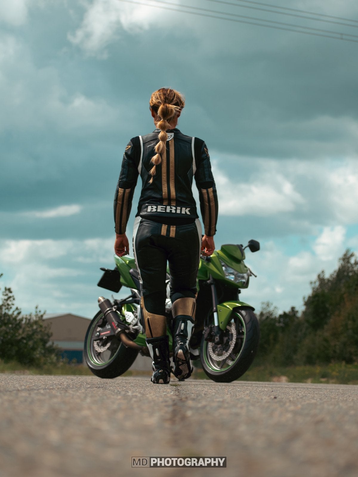 Motorpak vrouwen maat 36/38 zwart/goud van het merk Berik, Ophalen, Tweedehands, Dames, Combipak