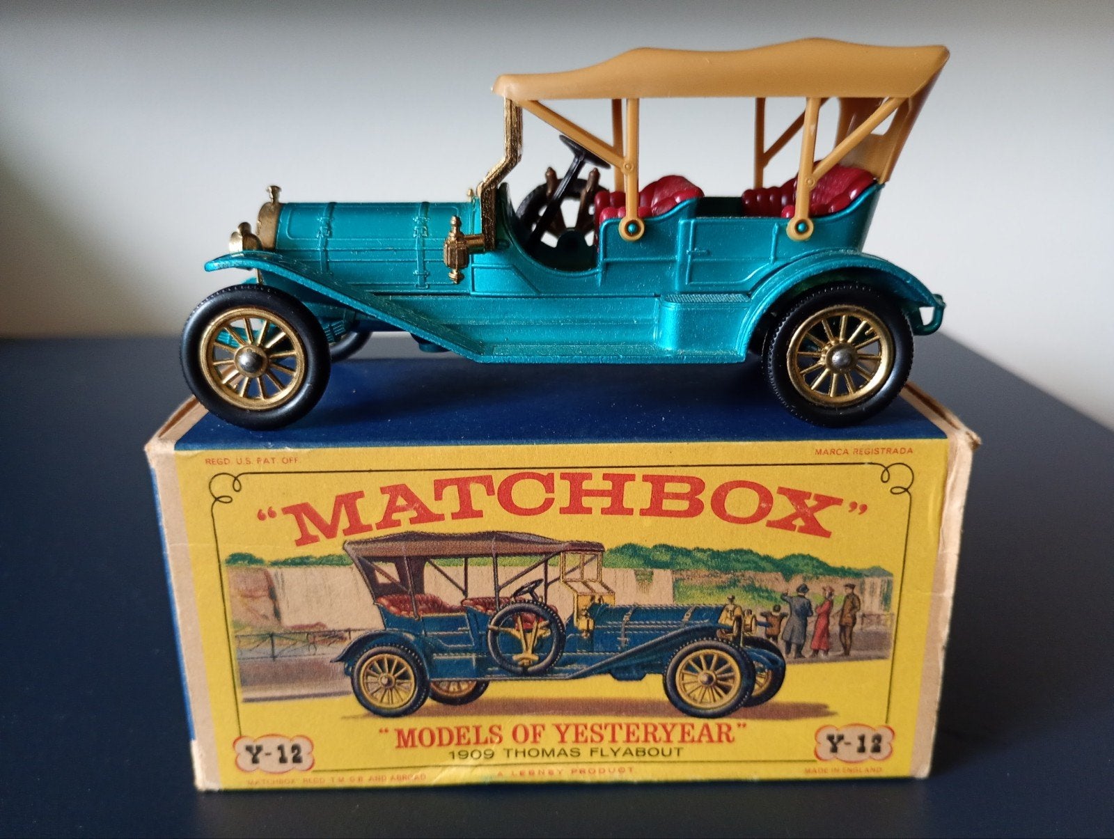 Matchbox Models of Yesteryear Y-12 1909 Thomas Flyabout, Ophalen of Verzenden, Zo goed als nieuw, Auto, Matchbox