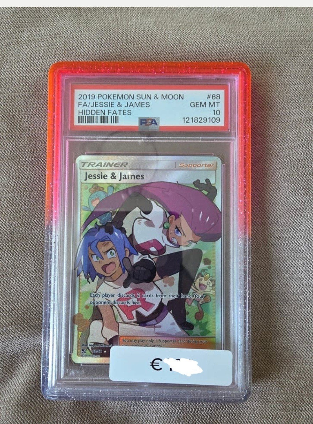 Pokemon Jessie & James FA PSA 10 GEM MT Hidden Fates, Ophalen of Verzenden, Nieuw, Losse kaart