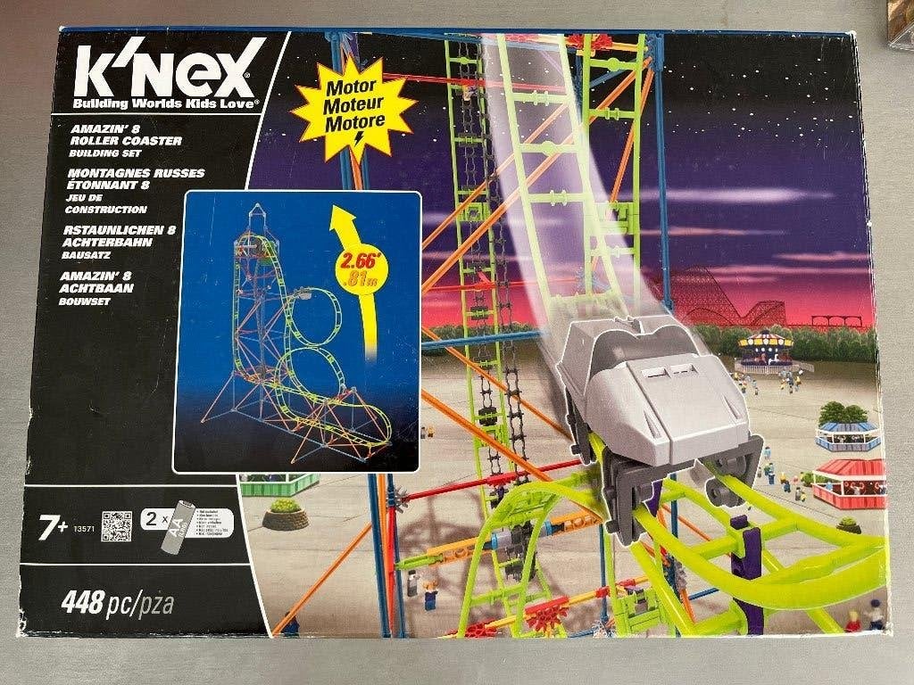 K'NEX Amazin' 8 Achtbaan Bouwset met Motor, Ophalen of Verzenden, Gebruikt, Overige typen