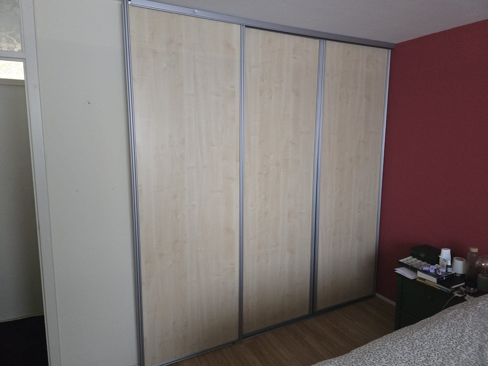 Kastdeuren met schuifdeursysteem, Huis en Inrichting, Kasten | Kledingkasten, Ophalen, Gebruikt, Overige materialen, 200 cm of meer
