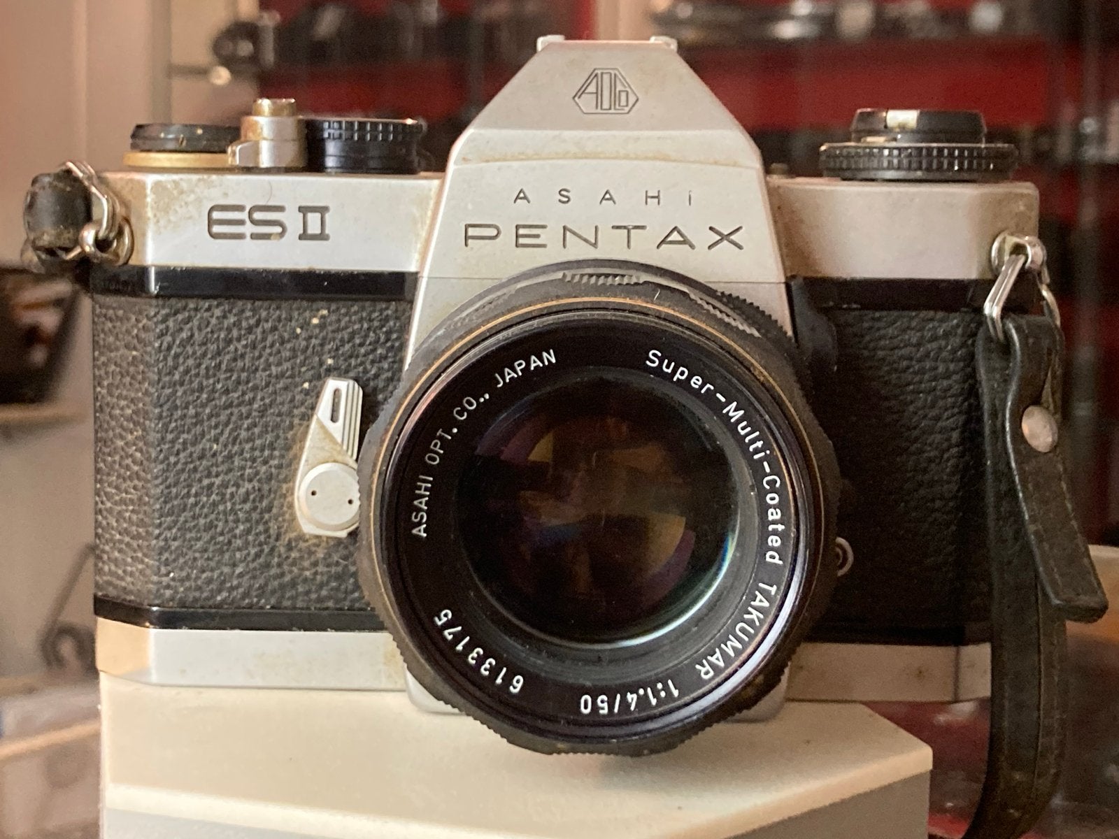Asahi Pentax ESII Spiegelreflexcamera met Super-Multi-Coated, Audio, Tv en Foto, Ophalen of Verzenden, Gebruikt, Spiegelreflex