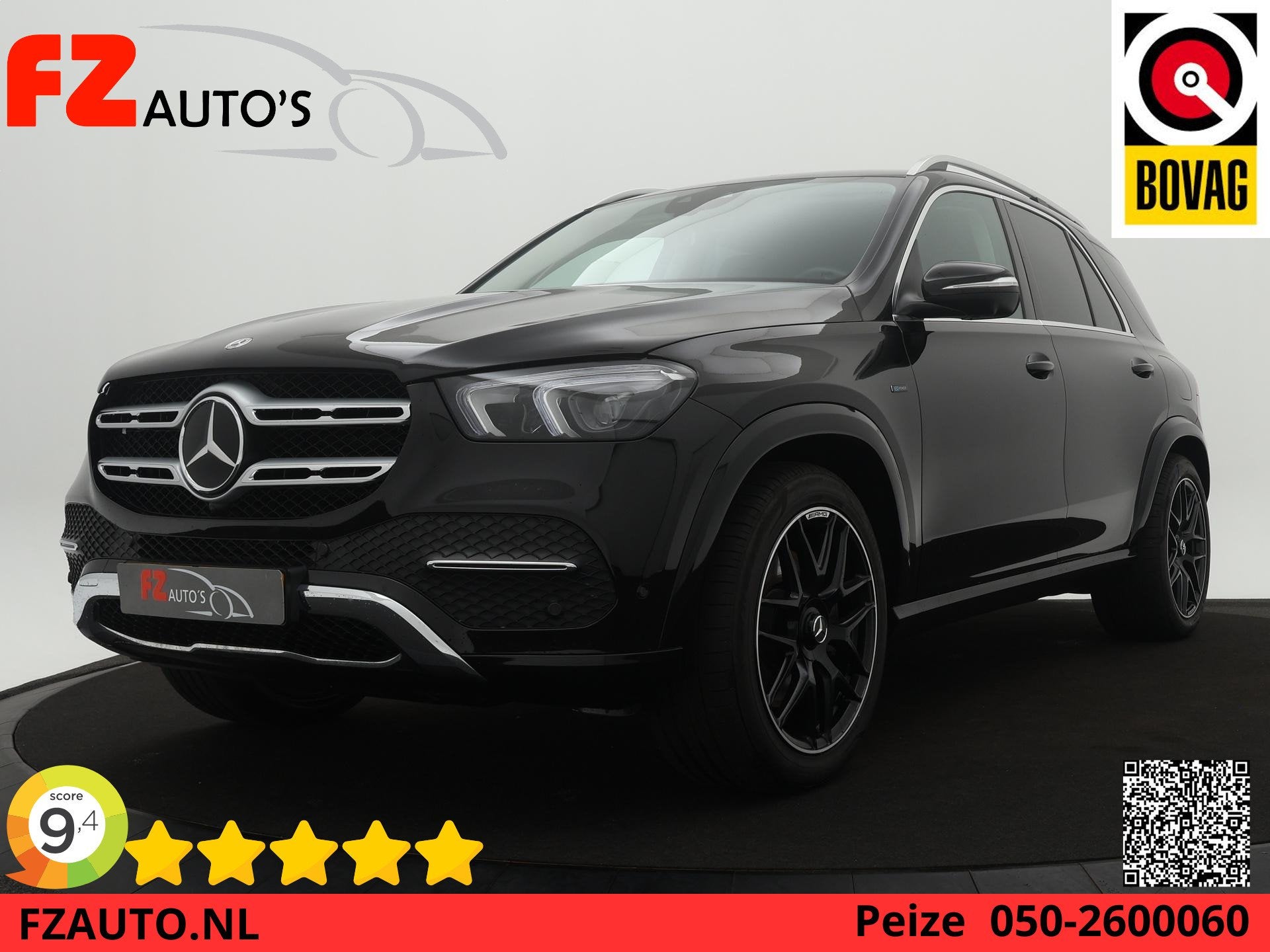 Mercedes-Benz GLE 350 e 4MATIC Premium - Lederen bekleding -, Auto's, Gebruikt, Zwart, 4 cilinders, GLE