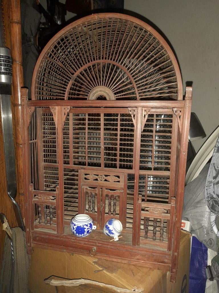 Antieke vogelkooi, Antiek en Kunst, Curiosa en Brocante, Ophalen