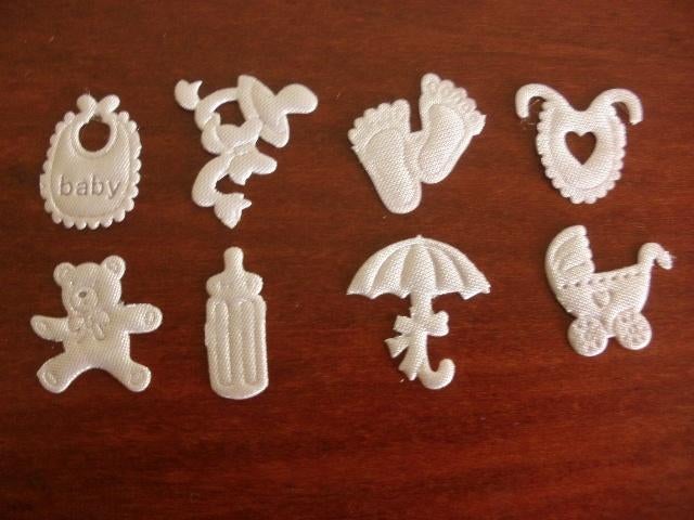 8454-5 -Set BABY Deco ROZE – 8 x Zijde BABY FIGUURTJE., Ophalen of Verzenden, Nieuw, Overige thema's, Overige typen
