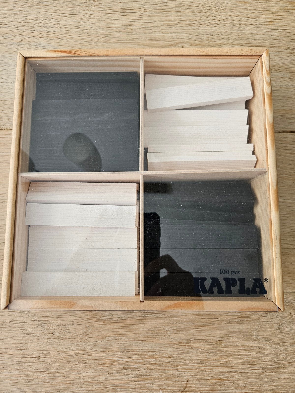 KAPLA bouwplankjes 100 stuks, zwart en wit, Ophalen of Verzenden, Gebruikt, Overige merken