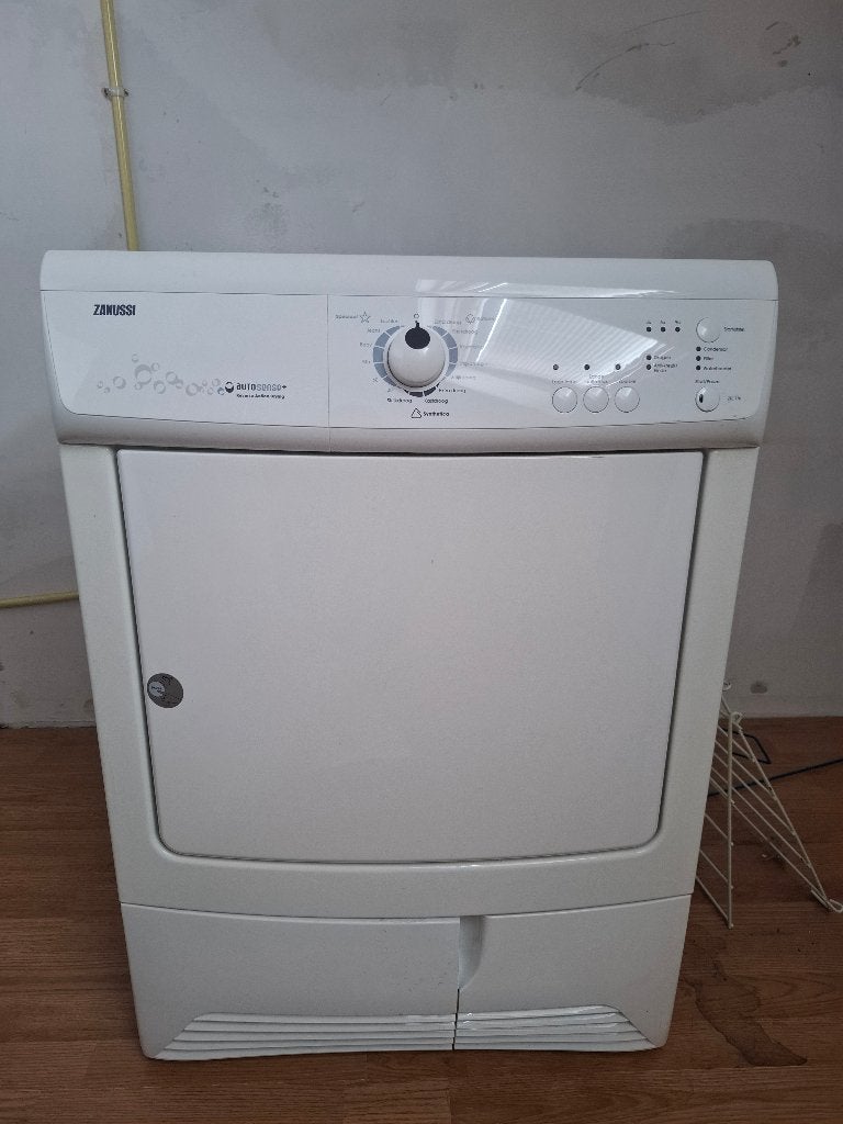 Droger Zanussi, Witgoed en Apparatuur, Wasdrogers, Ophalen, 6 tot 8 kg, Gebruikt, Voorlader