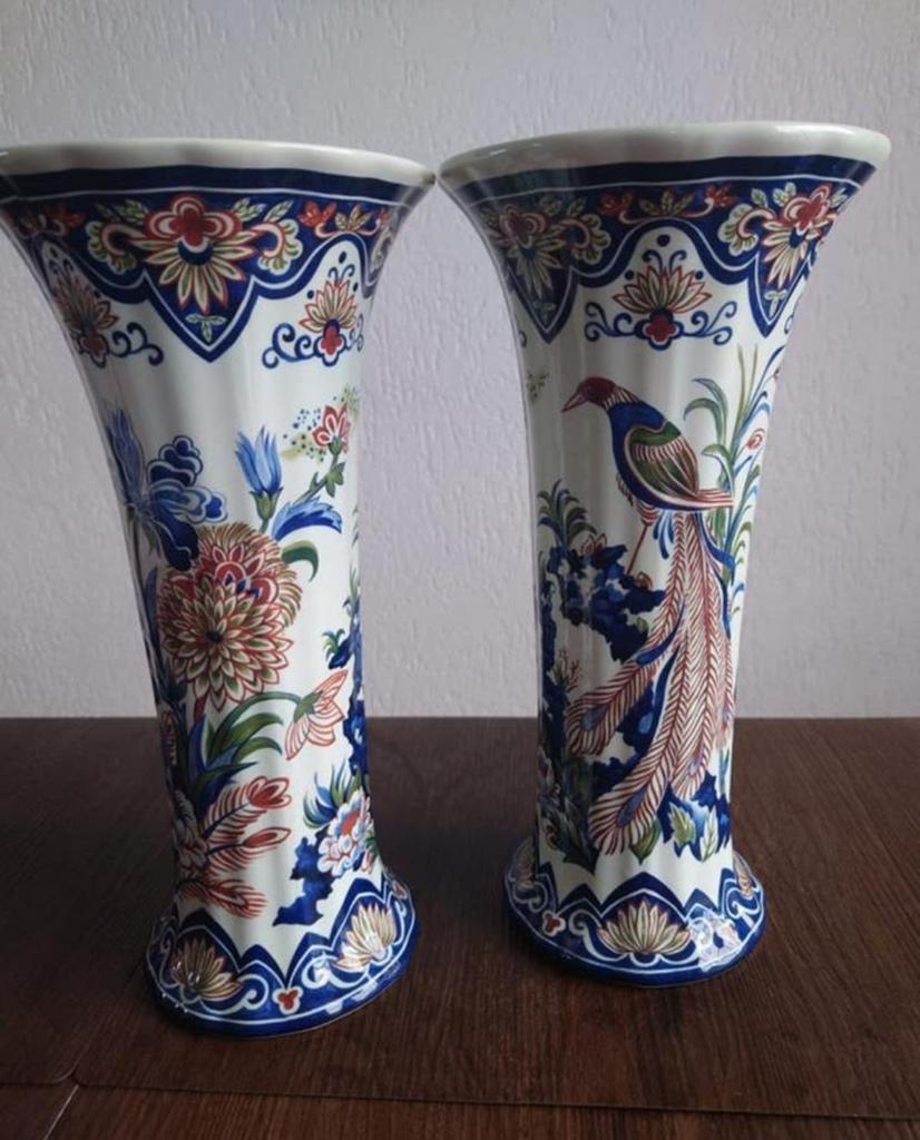 Vieux Boch Rhodes Handworked set: 2x vaas en bord, Antiek en Kunst, Ophalen