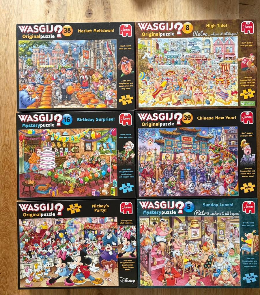 Wasgij puzzels, Ophalen of Verzenden, 500 t/m 1500 stukjes, Zo goed als nieuw, Legpuzzel