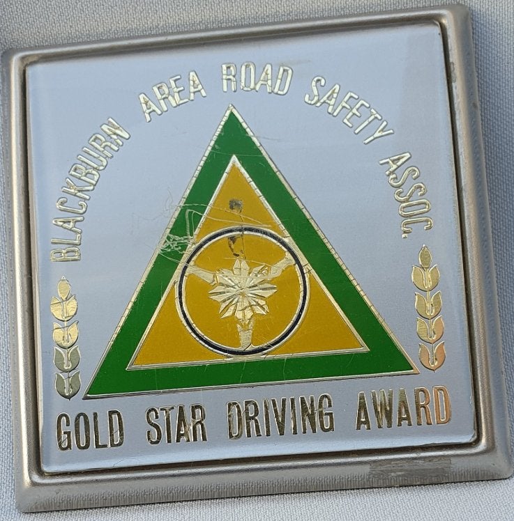 Gold Star Driving Award" embleem, Verzenden, Gebruikt, Auto's