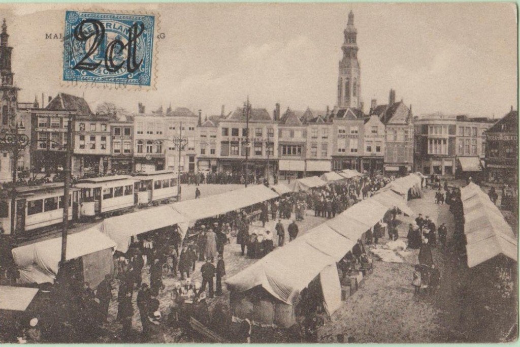 Middelburg marktdag 1914., Ophalen, Voor 1920, Gelopen, Zeeland