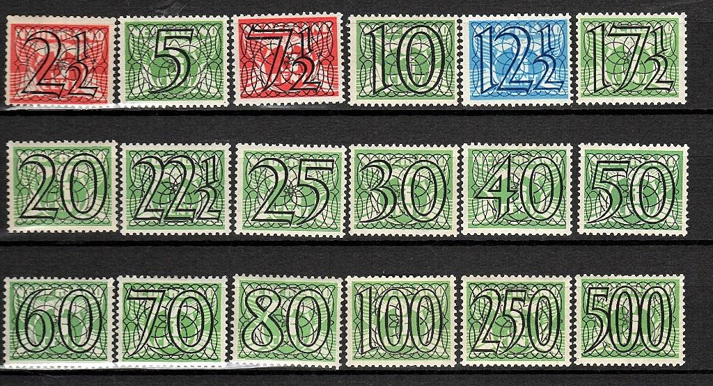 734 nvph 356-373 guilloche ongebruikt zie de scans, Postzegels en Munten, Postzegels | Nederland, Ophalen of Verzenden, Na 1940