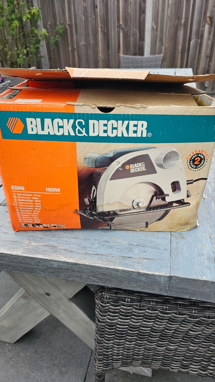 Black & Decker Cirkelzaag KS846 1020W, Ophalen, Gebruikt, Cirkelzaag, 600 tot 1200 watt