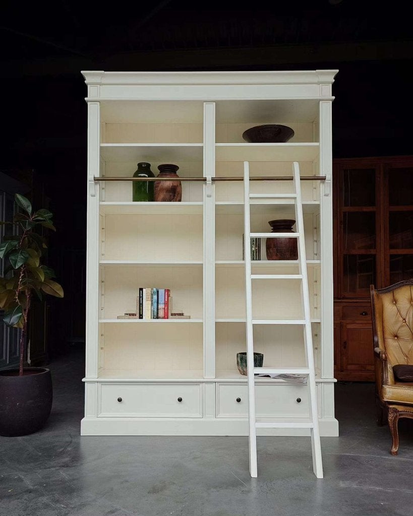 Demontabele witte boekenkast | Bibliotheek kast #5539, Huis en Inrichting, Met plank(en), Metaal, Gebruikt, -