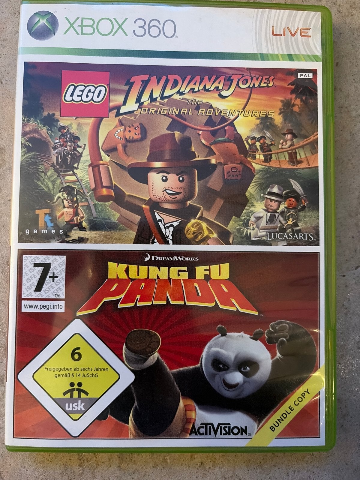 LEGO Indiana Jones & Kung Fu Panda Xbox 360, Avontuur en Actie, Gebruikt, 2 spelers, Eén computer