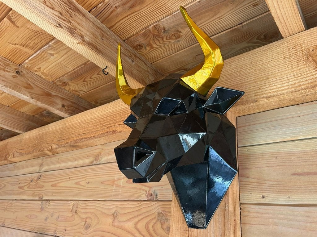 Handgemaakte Metalen Stierenkop – Unieke Wanddecoratie, Antiek en Kunst, Ophalen of Verzenden
