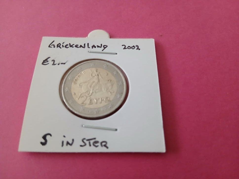 € 2,00 Munt  Griekenland   2002 zeldzaam, Ophalen of Verzenden, Griekenland, 2 euro, Losse munt