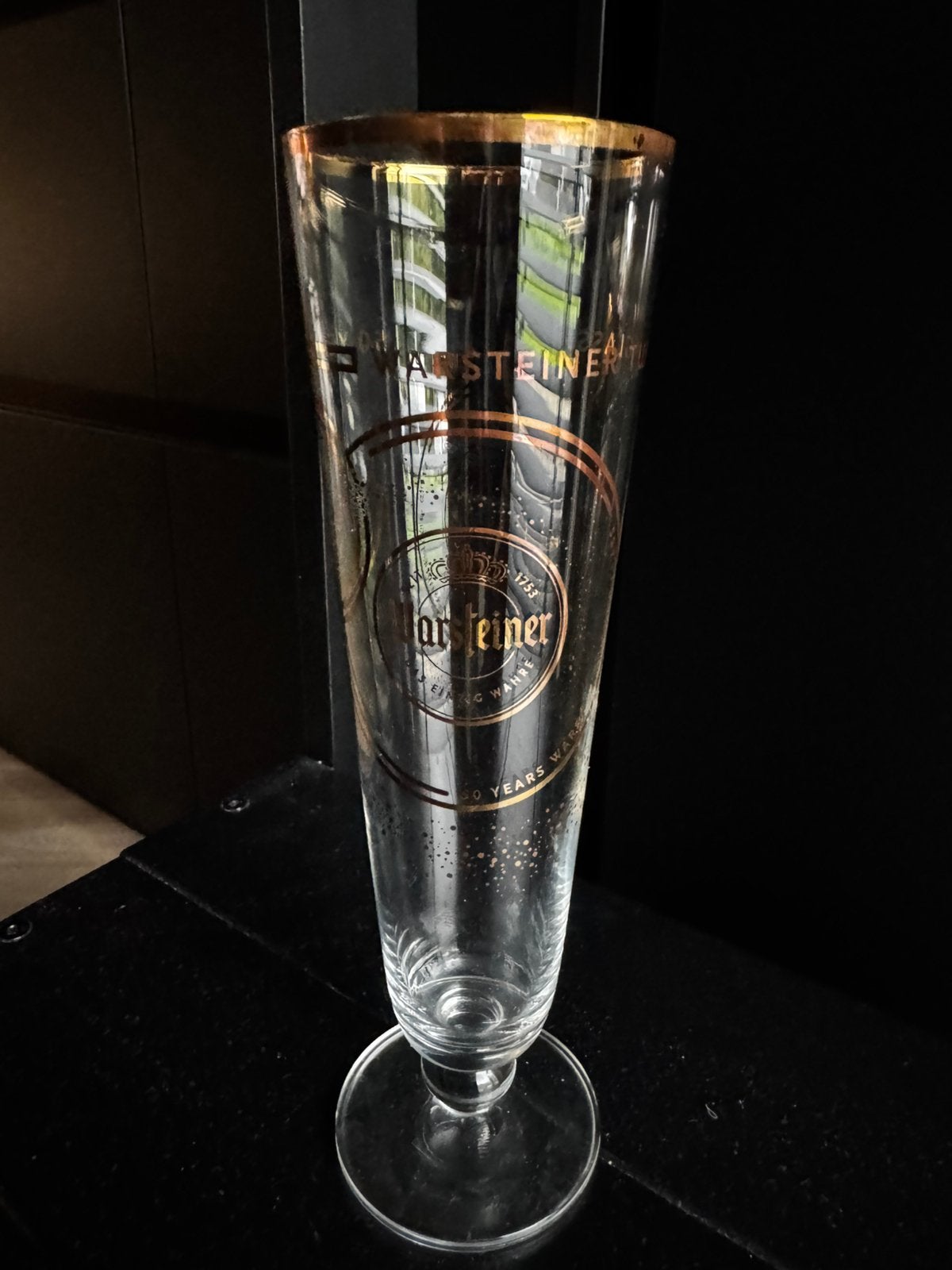 Warsteiner 50 jaar glas, Verzamelen, Ophalen of Verzenden, Zo goed als nieuw, Bierglas