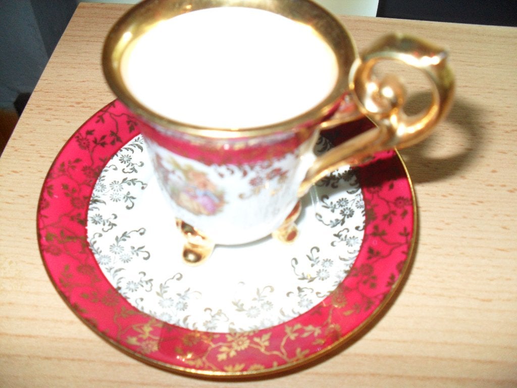 kop en schotel merk Bavaria 24 karat gold handarbeit, Ophalen of Verzenden