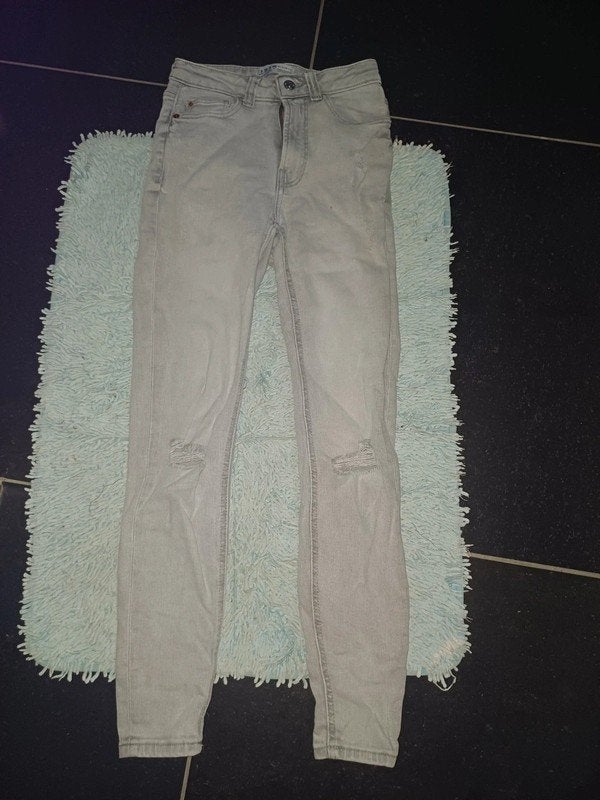 H&M - Grijze Jeans, Kinderen en Baby's, Kinderkleding | Maat 176, Broek, Jongen of Meisje, H&M, Ophalen of Verzenden