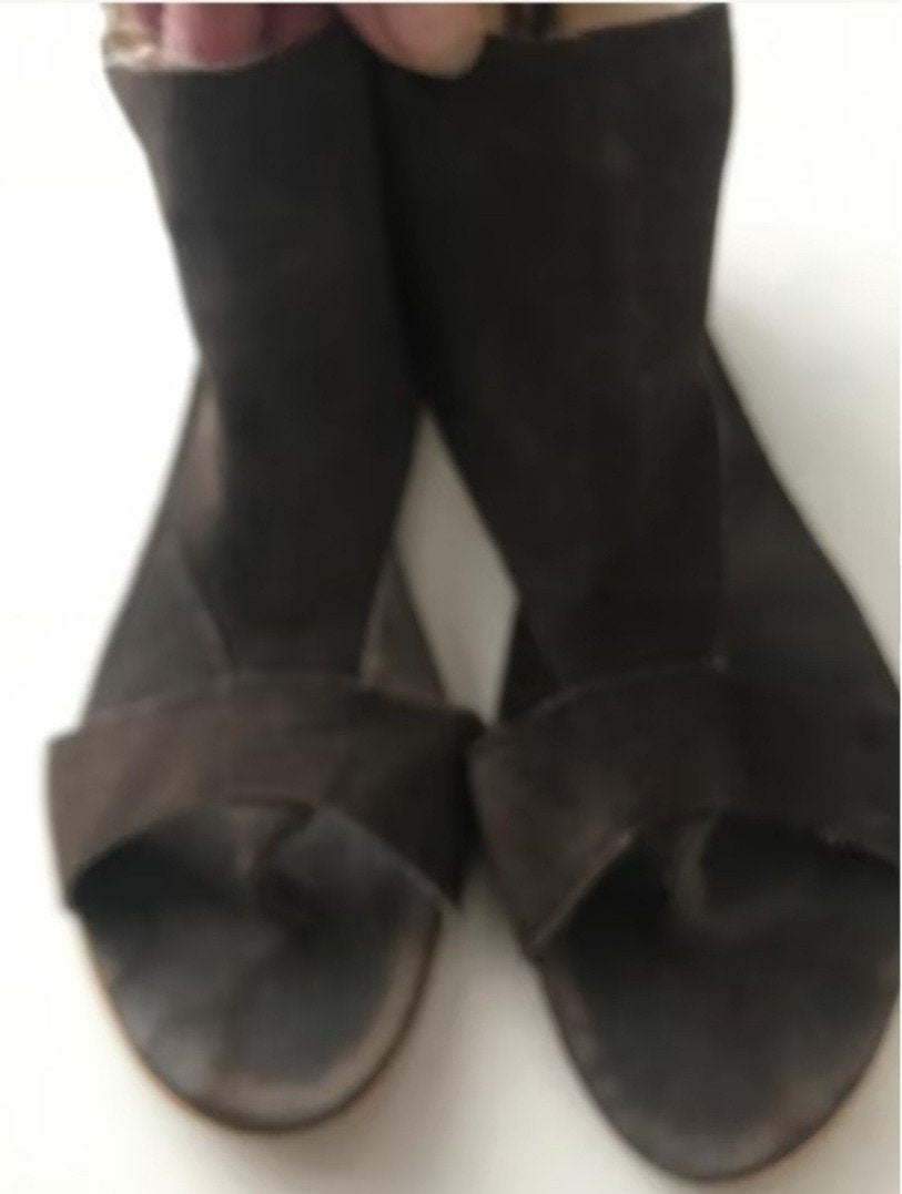 Bruine Suède Sandalen van Sandwich, Bruin, Sandwich, Gedragen, Sandalen of Muiltjes