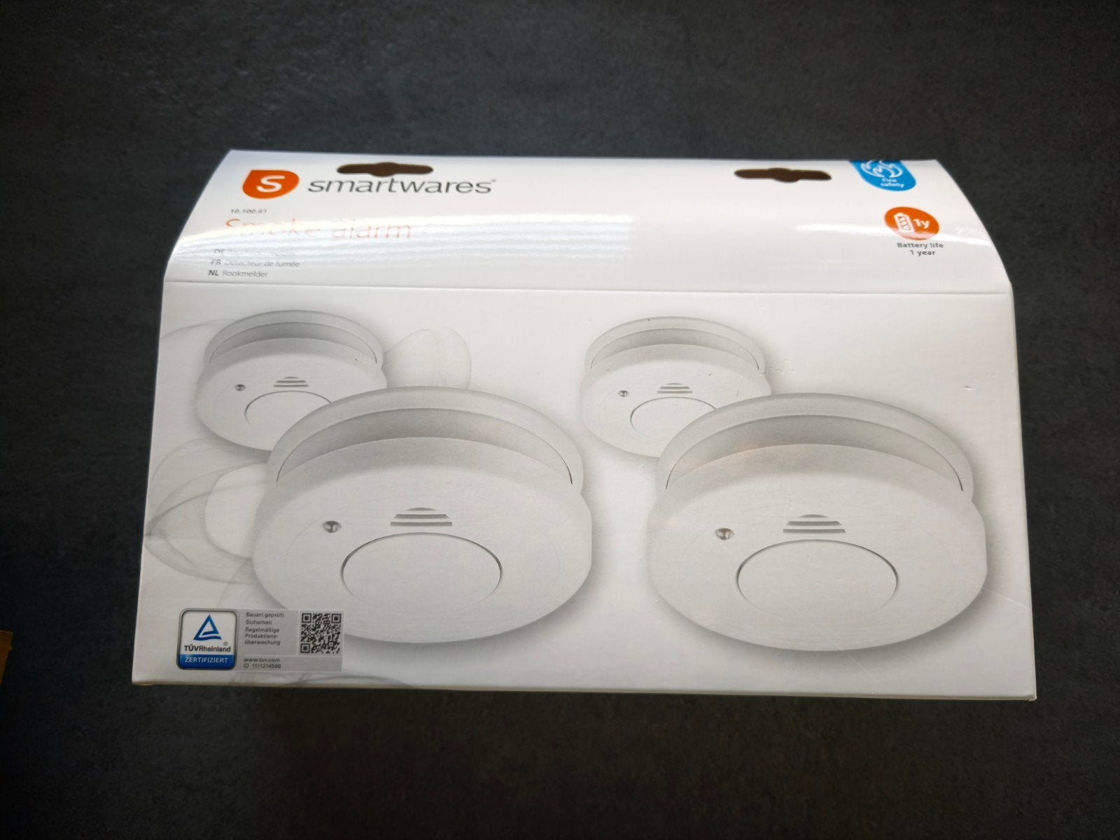 Smartwares RM250 Rookmelders - Set van 4, Detector, Sensor of Melder, Nieuw, Ophalen of Verzenden, Rook