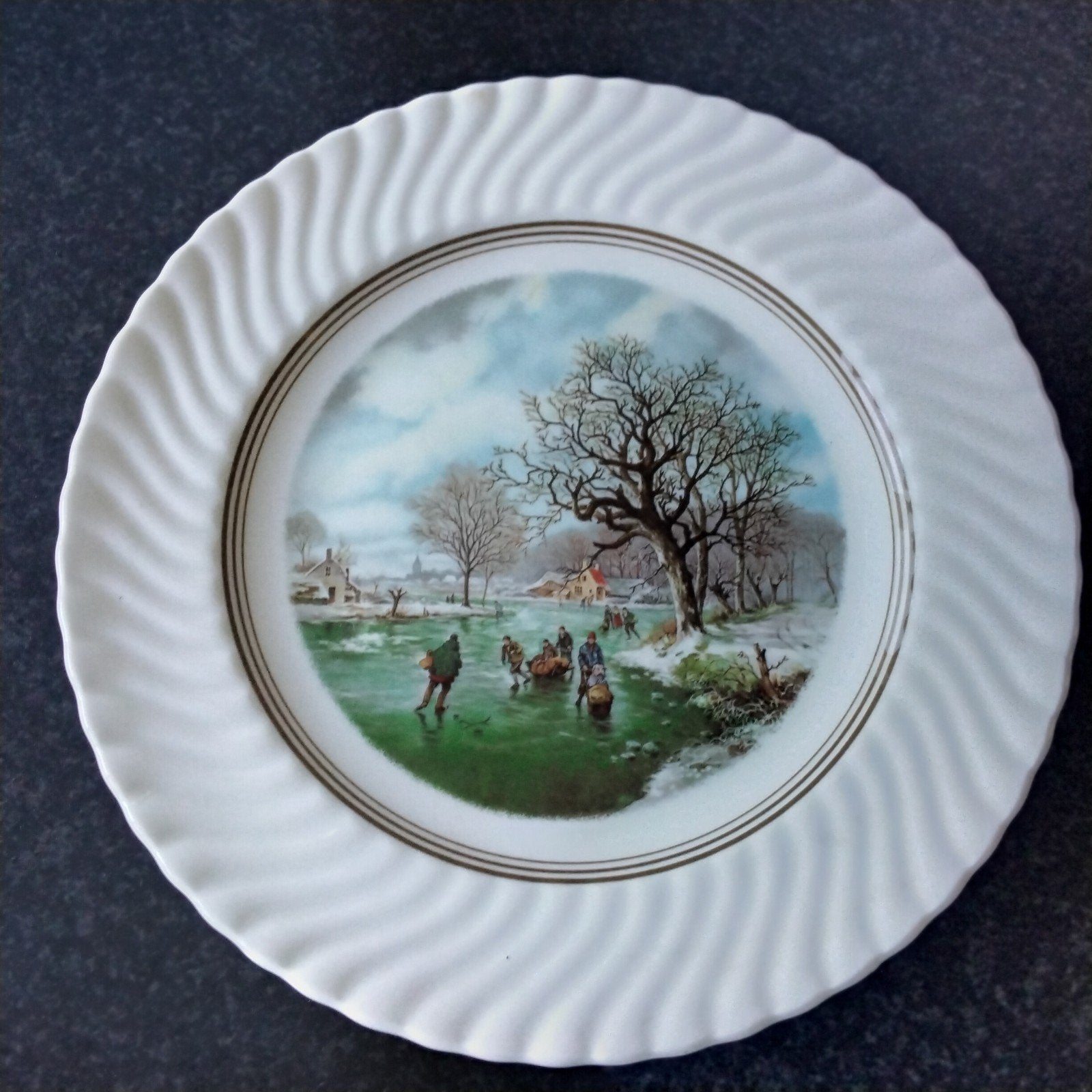 Wandbord " winterlandschap ", Ophalen of Verzenden