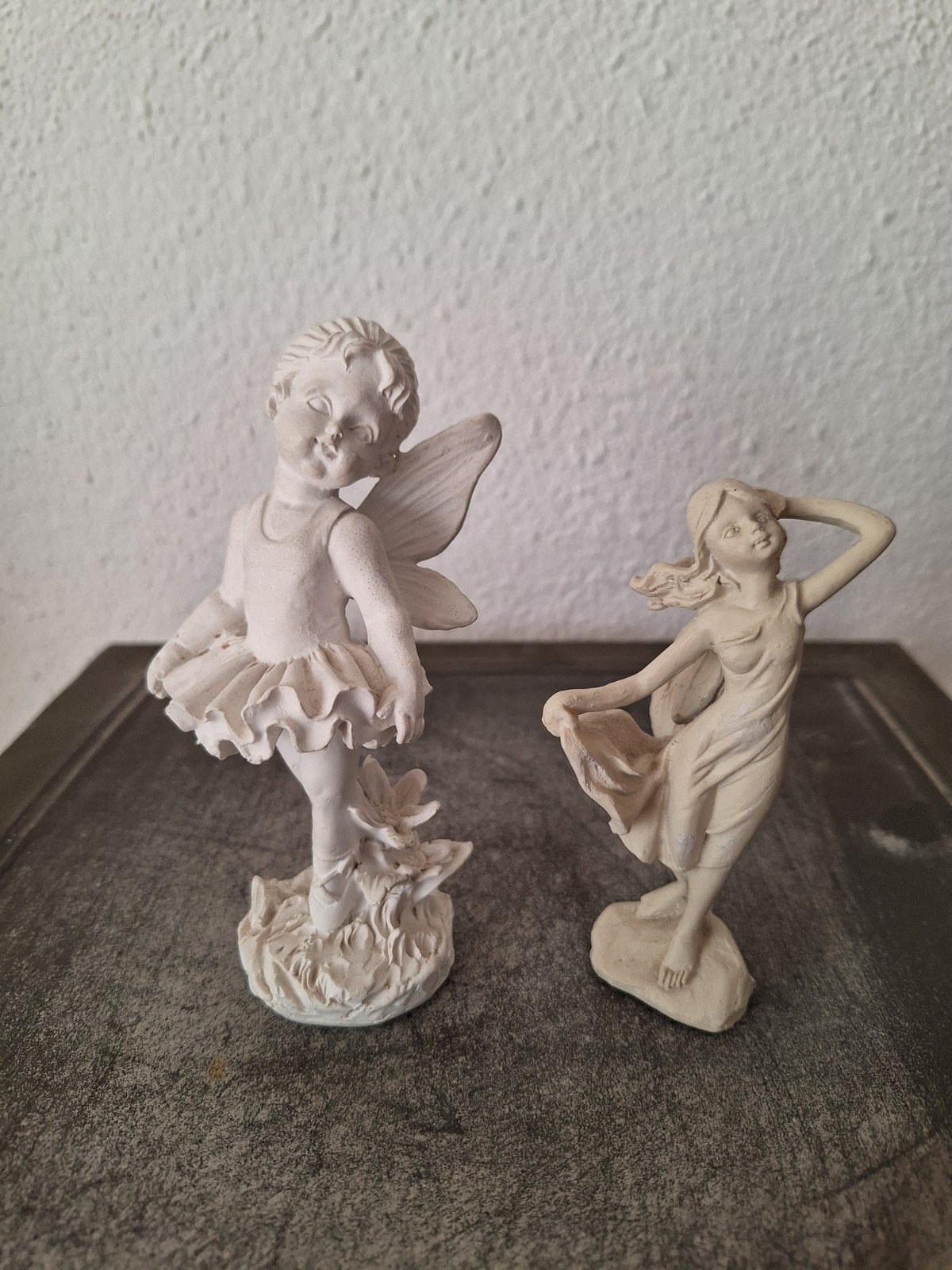 Set van 2 decoratieve engelen/feeën beeldjes, Ophalen of Verzenden, Zo goed als nieuw, Fantasy
