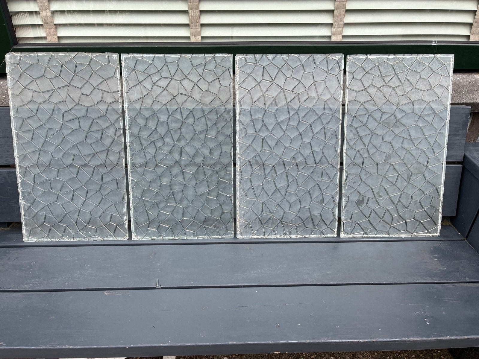 4x raam glas ruitje voor jaren dertig binnendeur deur, Ophalen, Gebruikt, Minder dan 80 cm, 80 tot 120 cm