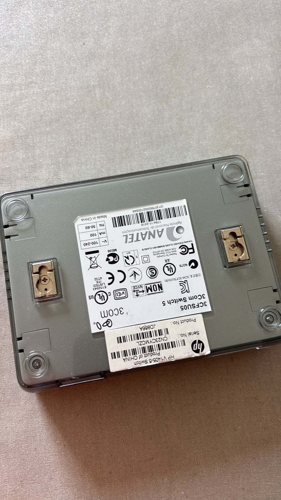 HP V1405-5 Switch 3Com 3CFSUS05 - 5-poorts netwerkswitch, Computers en Software, Ophalen of Verzenden, Gebruikt