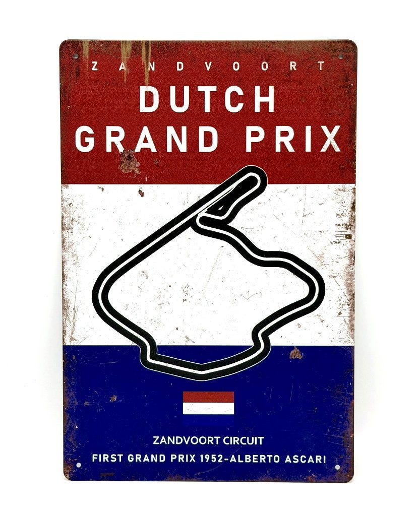 Dutch Grand Prix Zandvoort bord | circuit Zandvoort 20x30, Ophalen of Verzenden, Nieuw, Reclamebord
