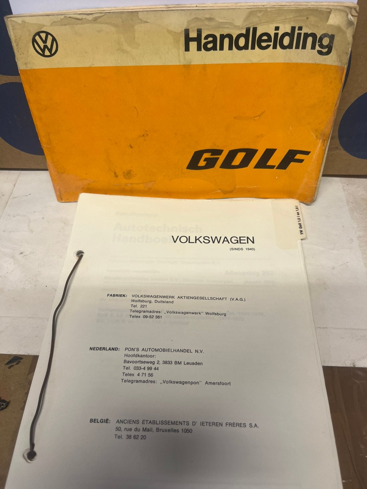 TEAB Originele VW Golf handleiding en manual, Auto diversen, Handleidingen en Instructieboekjes, Ophalen of Verzenden