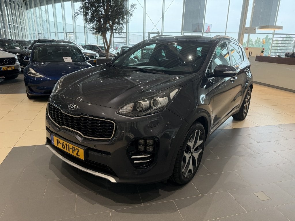 Kia Sportage 1.6 T-GDI 4WD GT-L., Auto's, Verwarmde buitenspiegels, Gebruikt, 4 cilinders, Leder
