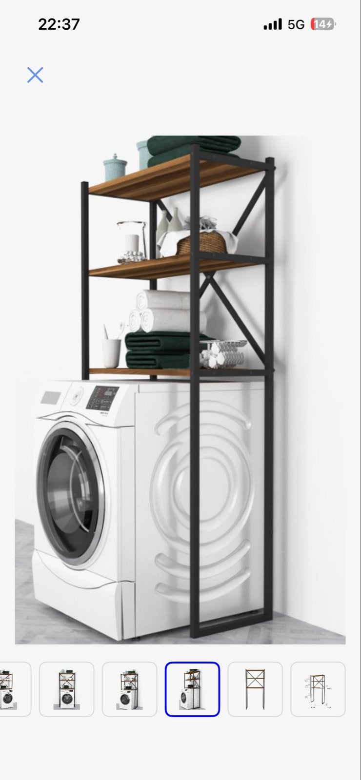 Wasmachine kast met planken - zo goed als nieuw, Ophalen, Gebruikt