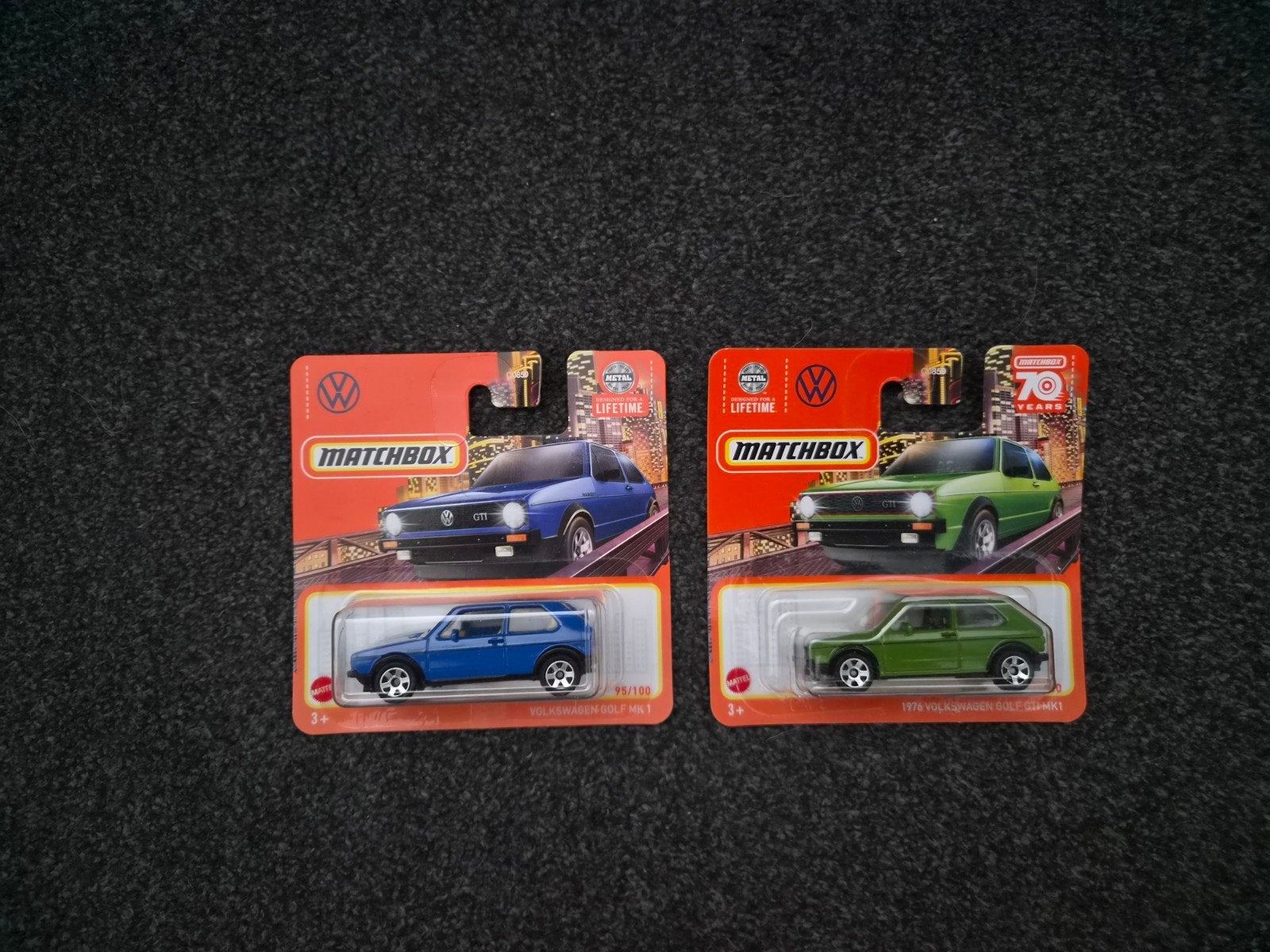 2x Matchbox Volkswagen Golf MK1 GTI, Ophalen of Verzenden, Nieuw, Auto, Matchbox