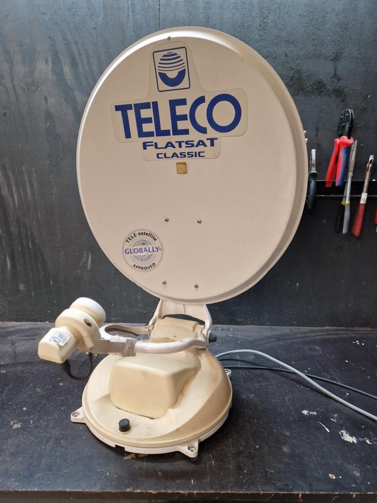 Teleco Flatsat Classic 60cm Automatische Schotelantenne, Ophalen, Gebruikt, (Schotel)antenne, Overige merken