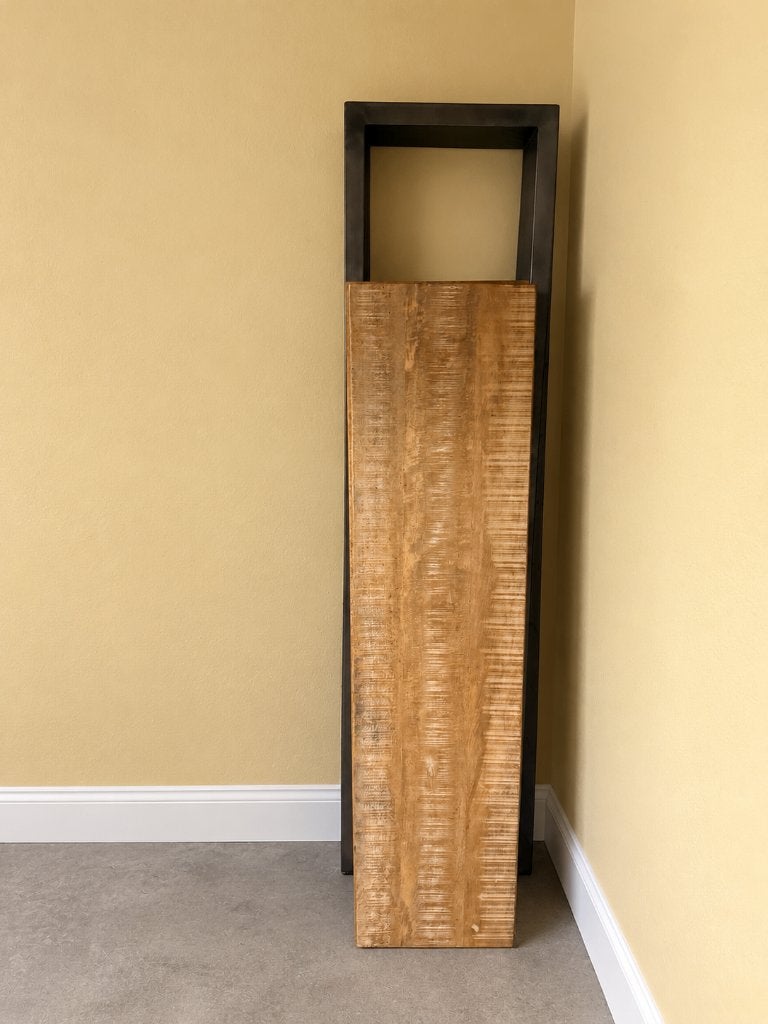 Mango houten boekenkast 160x50x200 cm, Met plank(en), Gebruikt, 150 tot 200 cm, 150 tot 200 cm