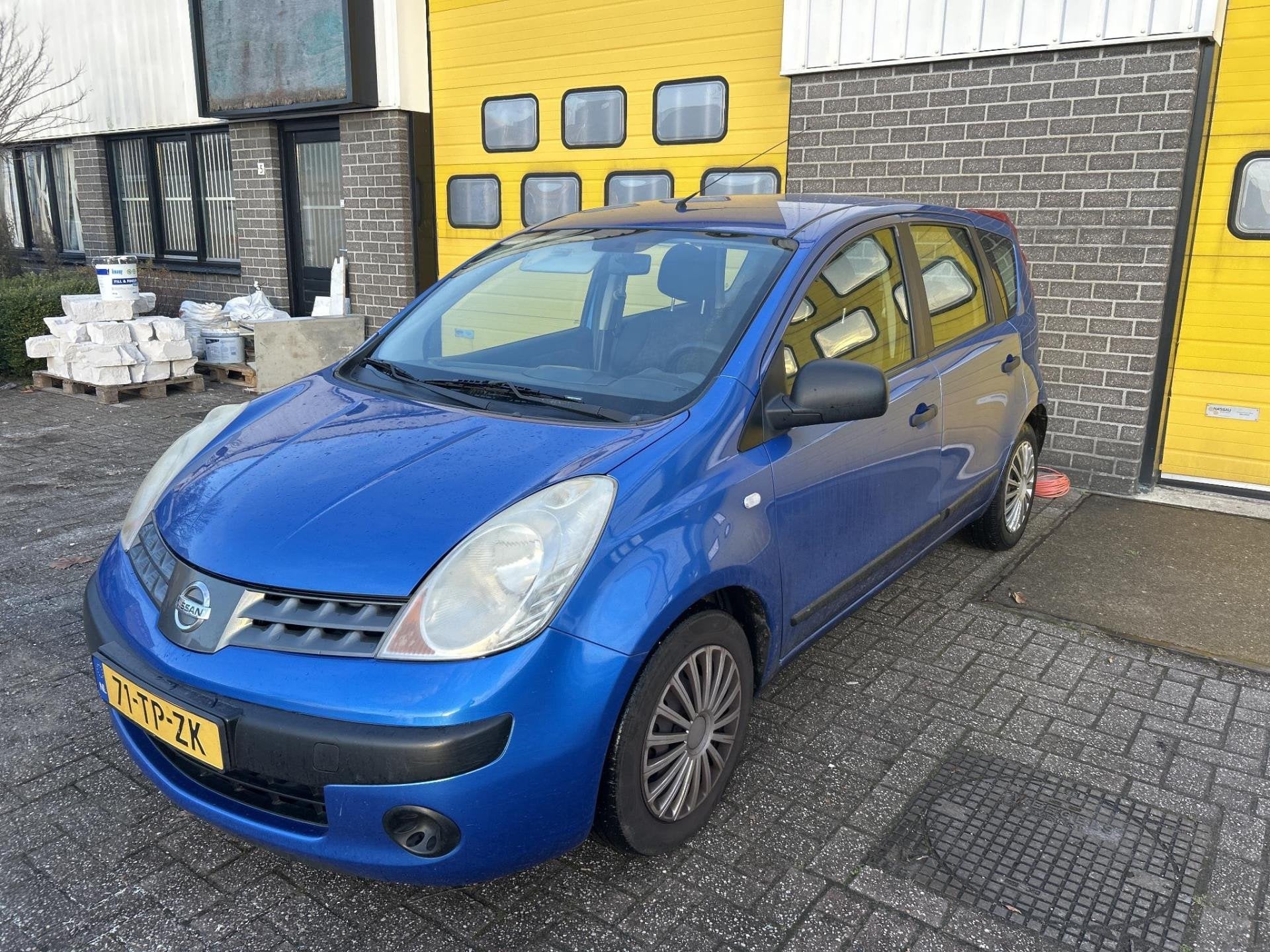 Nissan Note 1.4 Visia|APK 2-27|Airco, Auto's, Voorwielaandrijving, 4 cilinders, Blauw, Origineel Nederlands