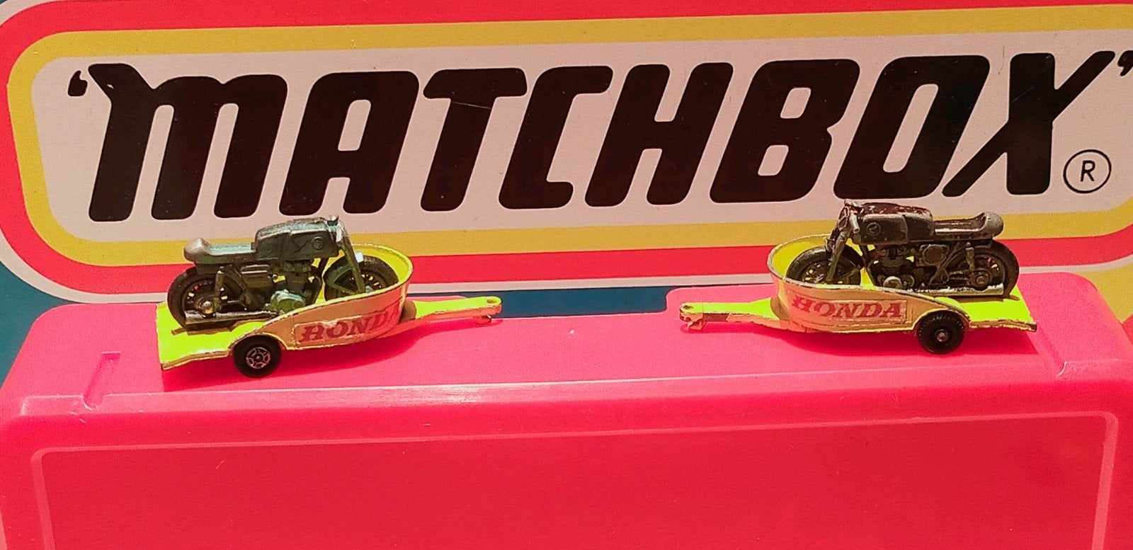 Matchbox MB 38 Motor met Trailer Made in England, Hobby en Vrije tijd, Ophalen of Verzenden, Gebruikt, Overige typen, Matchbox