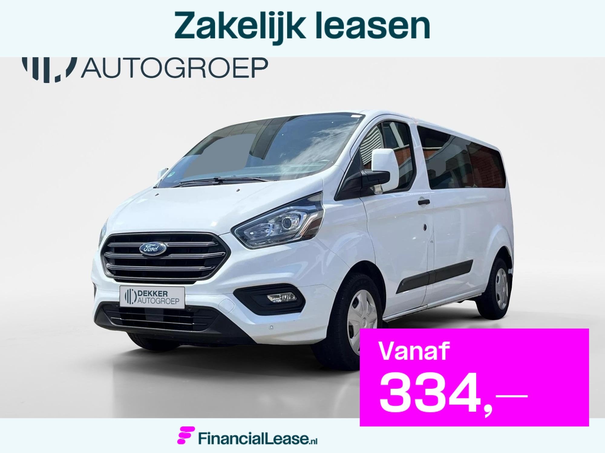 Ford Transit Custom 320 2.0 TDCI 105PK L2H1 Trend 9 PERSOONS, Voorwielaandrijving, Stof, Gebruikt, Euro 6