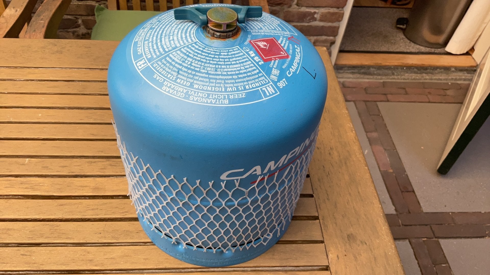 Campinggaz fles 907,leeg, 2,75 kg, Ophalen, Gebruikt